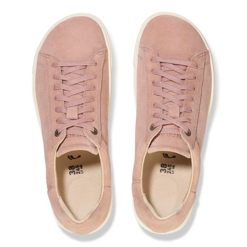 Birkenstock Bend Low Suede Sneakers Rose Pink Lace Up Shoes Womens 11 EU 42
